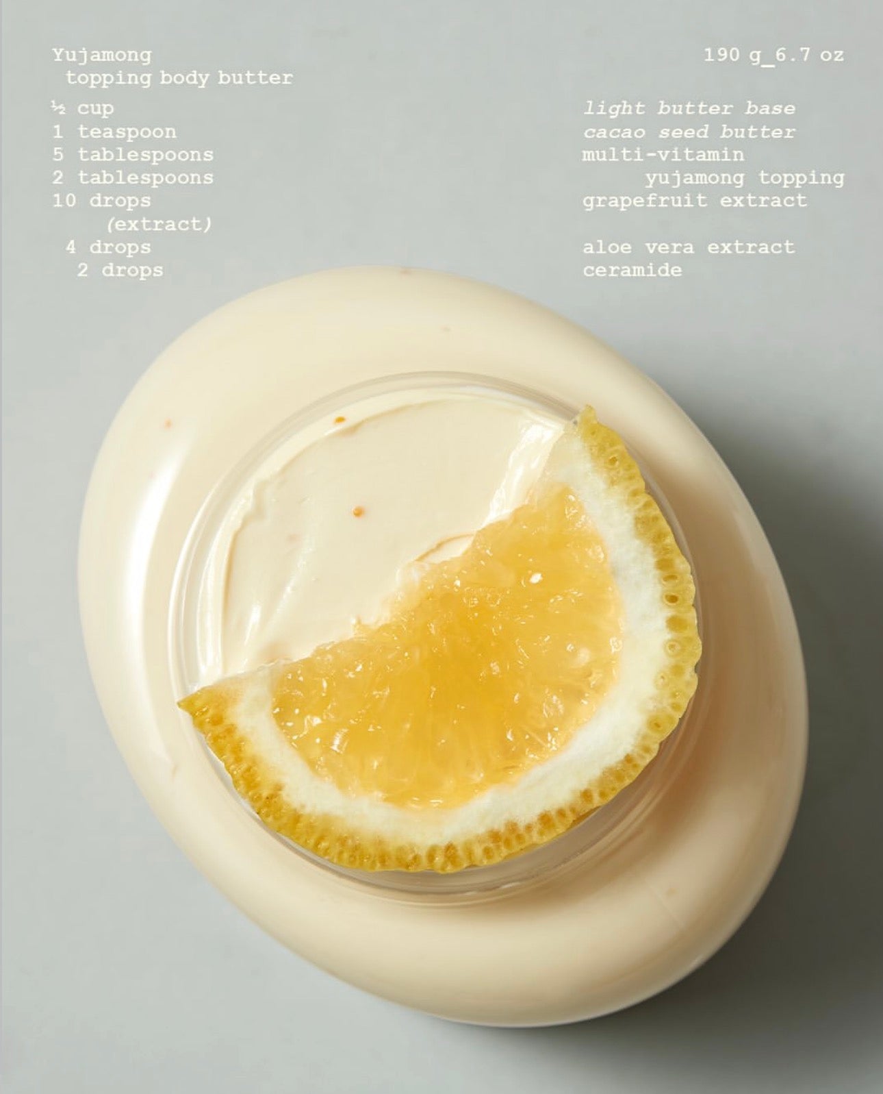 Beurre Corporel Vegan Yujamong Light – 190g